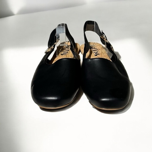 🌻NEW Korks by Kork-Ease Blush Slingback Flats in Black Size 6 - Picture 6 of 11